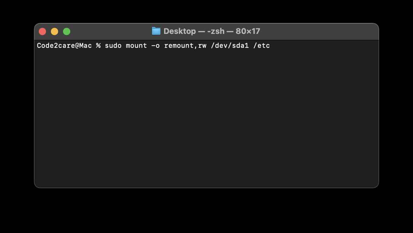 Fix sudo unable to open Readonly file system